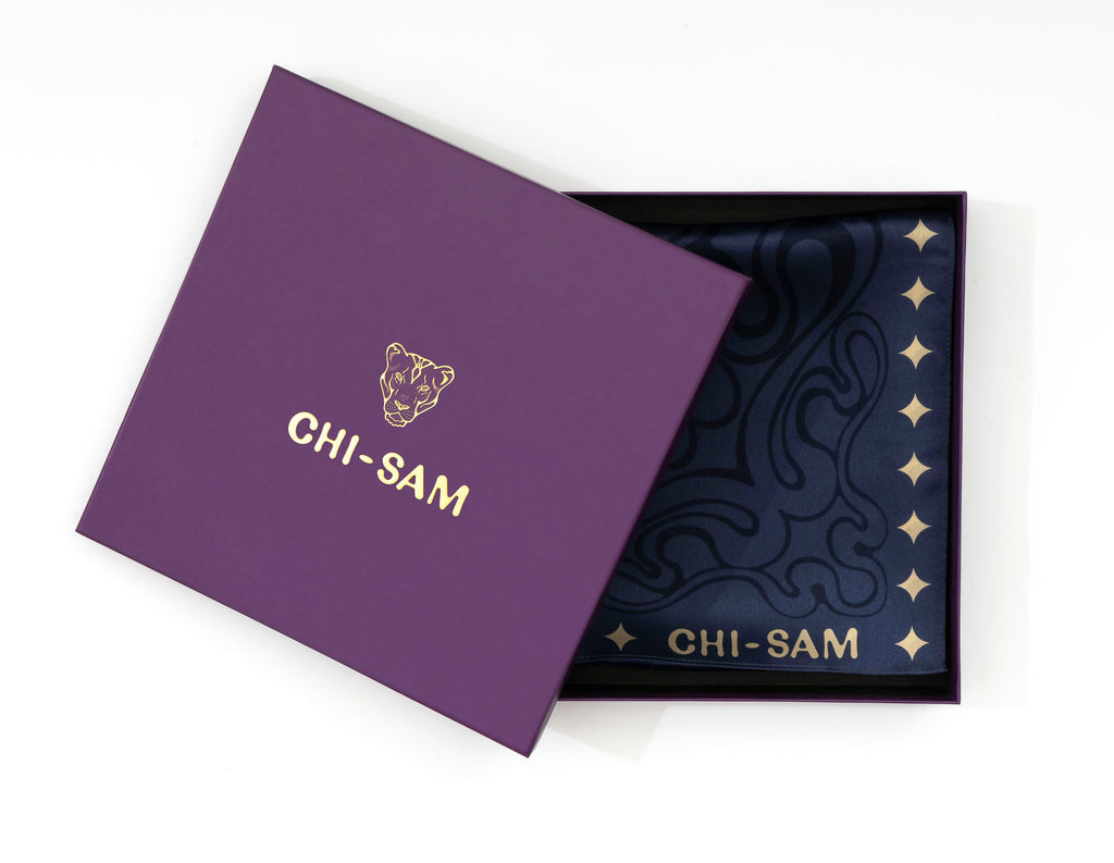 ZODIAC CHART — Skipper Blue | Silk Scarf