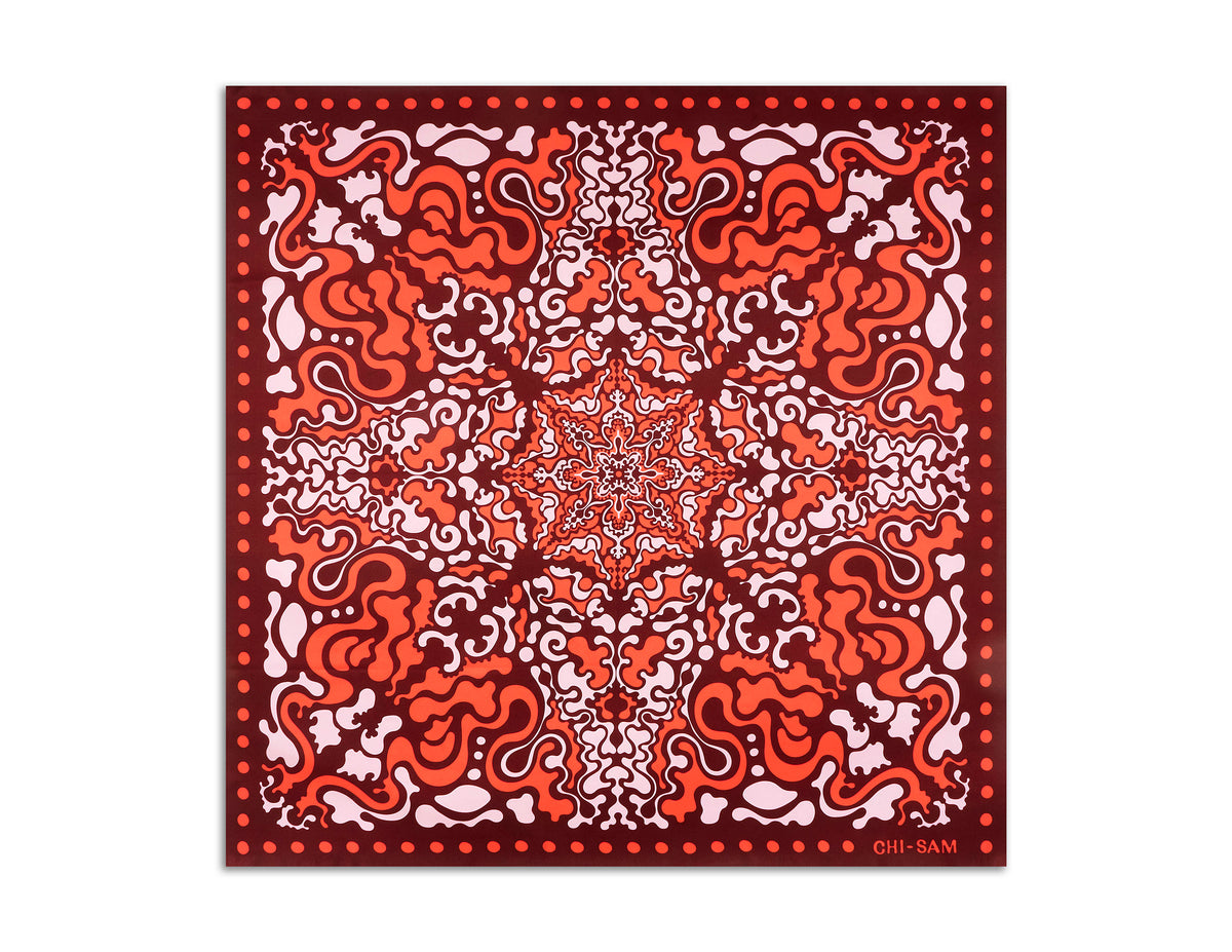 Cosmo - Terracotta Flame | Silk Scarf