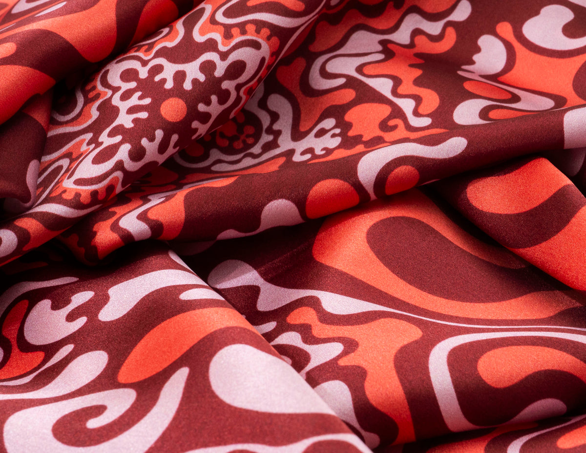 Cosmo - Terracotta Flame | Silk Scarf