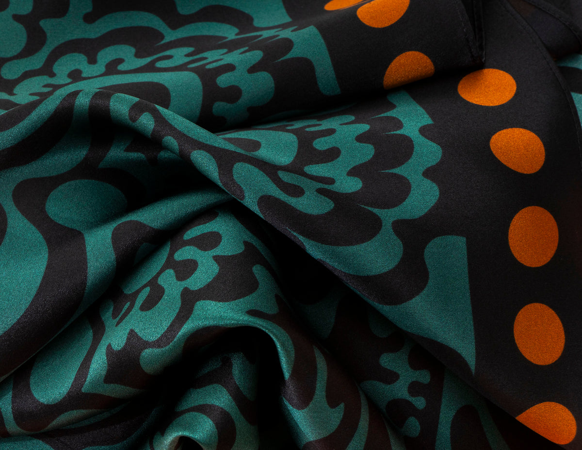 The Witch - Deep Sage | Silk Scarf