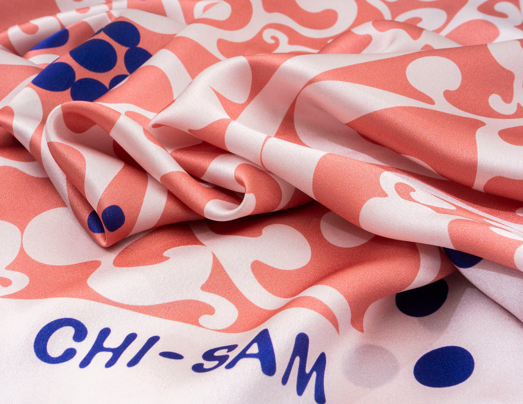 JUNE FLOWER — Petal Blush | Silk Scarf