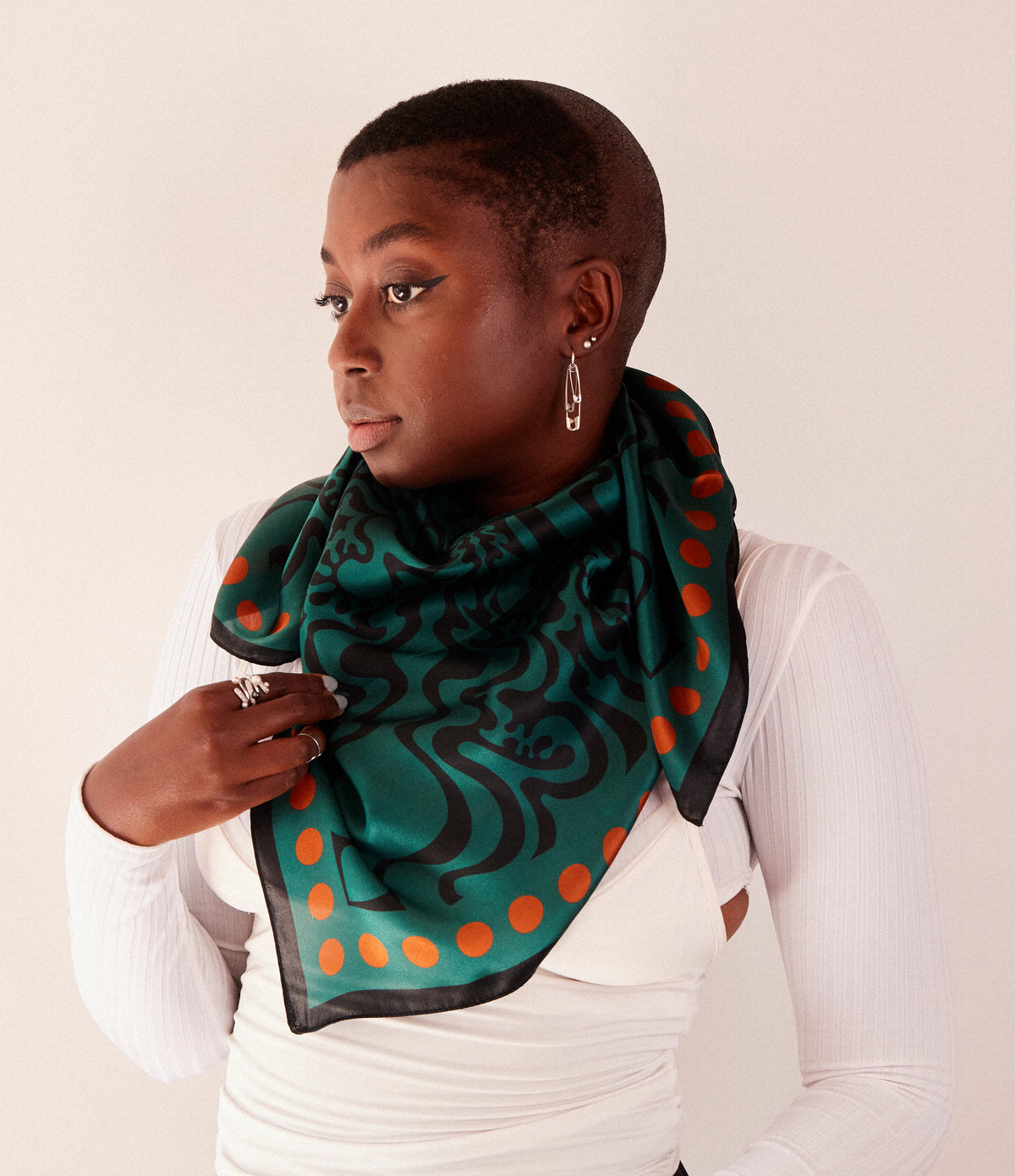 The Witch - Deep Sage | Silk Scarf