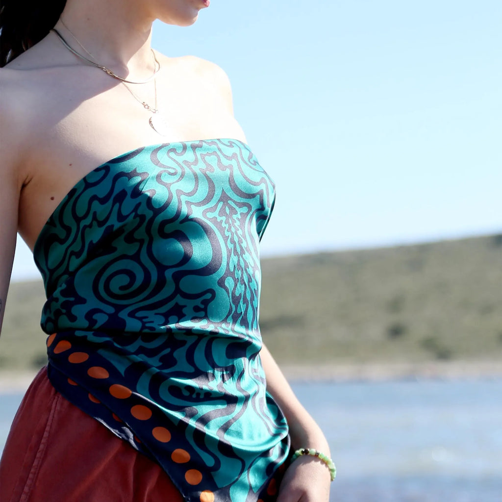 The Witch - Deep Sage | Silk Scarf