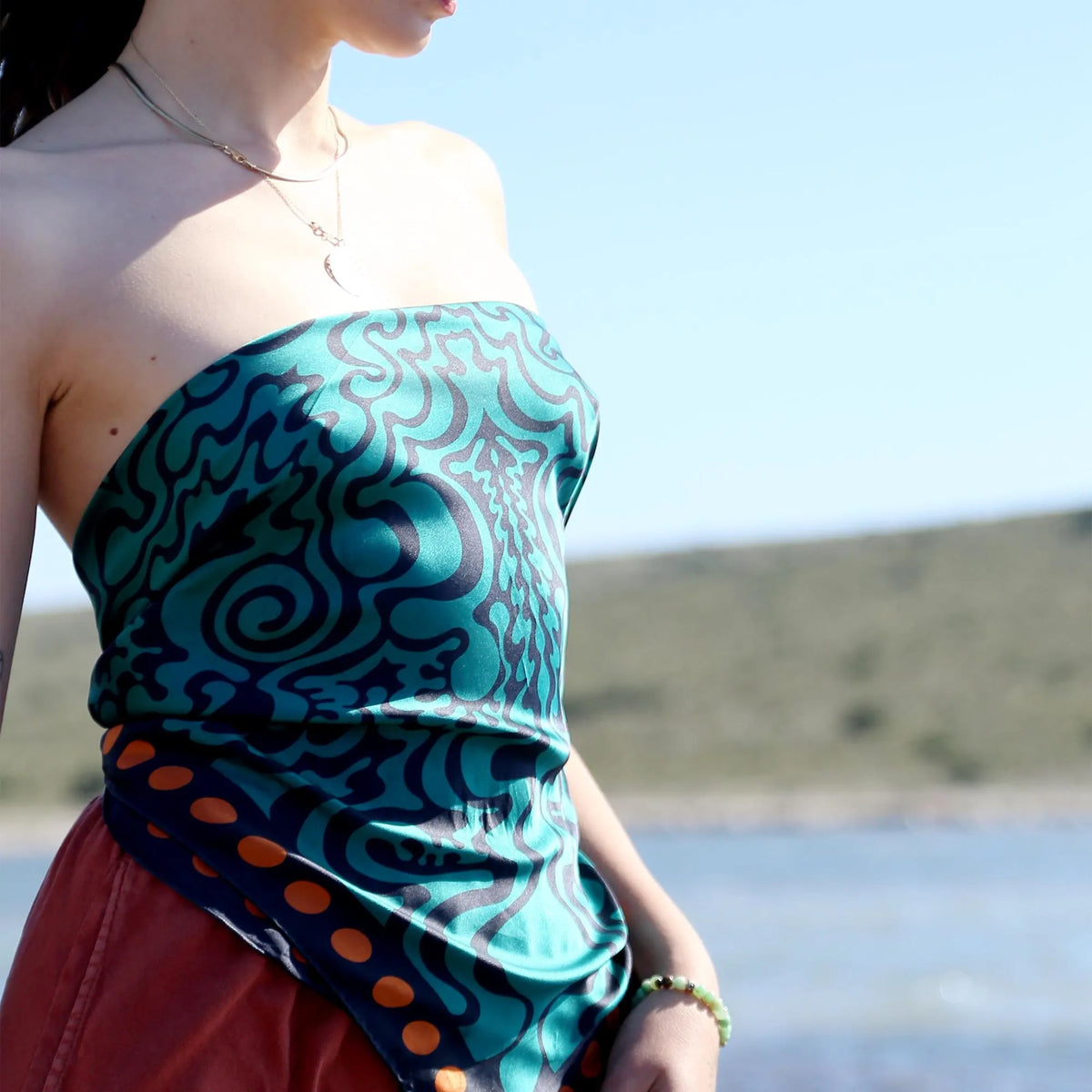 The Witch - Deep Sage | Silk Scarf