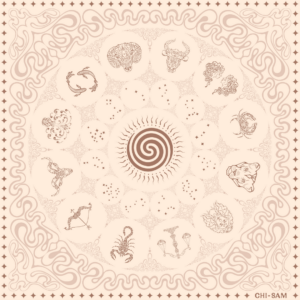 Zodiac Chart I Mocha Mousse